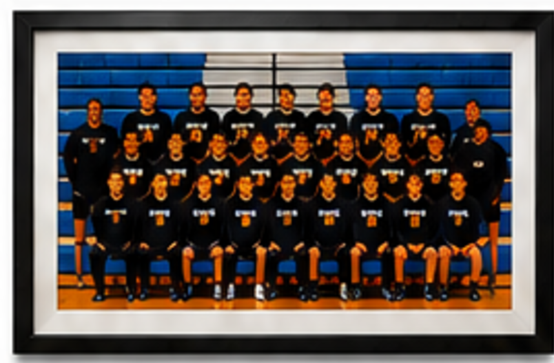 Framed varsity team photo