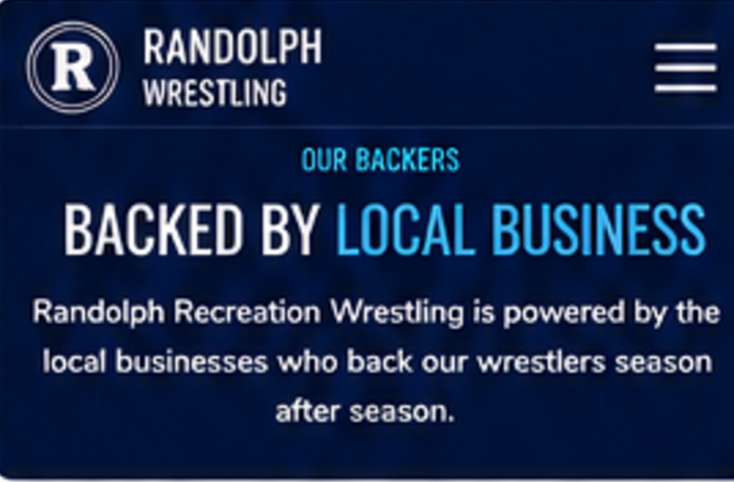 Backed by Local Business website section